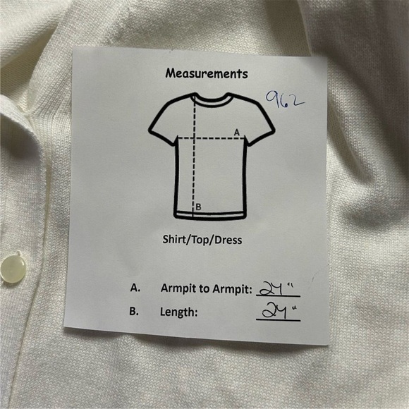 Talbots Women's XL Ivory Short Sleeve Button Down Cardigan Sweater - Picture 11 of 11